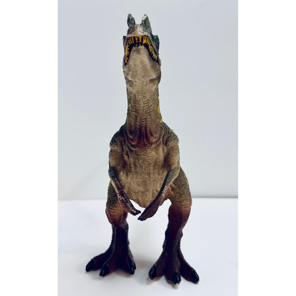 Schleich Dilophosaurus‎ Dinosaur Figure Green Yellow Striped Prehistoric Toy